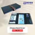 Synthetic Leather Black Plain Leather Cheque Book Cover