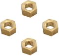 Shiny Golden Round Head Polished brass slotted nuts