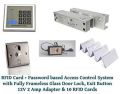 RFID Card Password Based Access Control System with Fully Frameless Glass Door Lock with Accessory