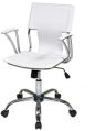 Polished stainless steel office chair