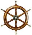 AGSSW-02 Wooden Ship Wheel with Brass Ring