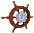 AGSSW-04 Wooden Center Clock Ship Wheel