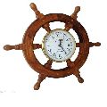 AGSSW-06 Wooden Center Clock Ship Wheel