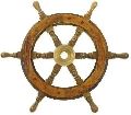 AGSSW-10 Wooden Ship Wheel with Brass Ring