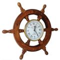 AGSSW-11 Wooden Center Clock Ship Wheel