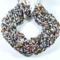 Natural Multi Gemstone Faceted Rondelle Bead Strand