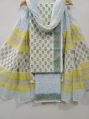 White Yellow and Blue Unstitched Suit Material