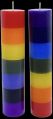 Parkash Candles Paraffin Wax Cylindrical Mutli-color Polished Mutli-color 7 storey candle