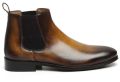 Pure Leather Multicolor Brown Plain Printed Leather Boots
