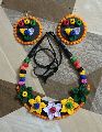 Clothing and thread Multicolored Necklace Beaded indian handmade jewellery