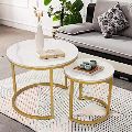 New Marble Finish Nesting Coffee Table Set of 2