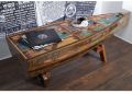 Unique Solid Wood Recycled Coffee Table In Boat Shape