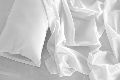 Cotton CVC Rectangle White Plain 1 cm satin stripes KE pillow case