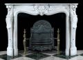 White marble carving fireplace