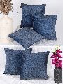 16x16 inch blue 5 pieces suede velvet cushion covers