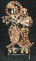 Glass Gold Plated Radha Krishna Showpiece