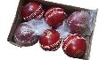 168gm Red Leather Cricket Ball