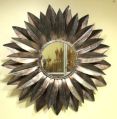 Brown 85cm decorative wall mirror