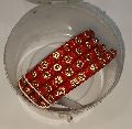 Round Red Polished Beaded Stone Fancy Glass Bangles