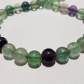 Plain fluorite beads bracelet