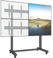 Aluminium Rectangular silver Plain Polished FLOOR STANDING VTECH 2x2 32 inch to 55 inch video wall trolley stand