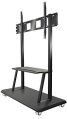 Metal Plastic Steel Square Black Plain Polished FLOOR STANDING VTECH 32-100 inch tv trolley stand