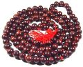 NEW RED CHANDAN MALA 108+1 ROUND BEADS FOR JAAPS