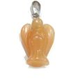 Peach Moonstone Angel Lucky Angel Pendant Natural Crystal Stone Handcrafted Size 1 Inch approx.