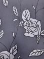 Square White Grey Printed rose print pvc wallpaper