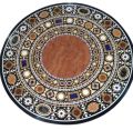 Black Marble & Multi Colour Stone marble designing dining table top