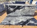 silver black granite