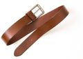 Plain mens brown leather belt