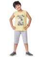 Kids Sleeveless T-Shirt and Capri Set