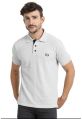 Cotton Polo Neck Half Sleeves Plain mens off white polo tshirt