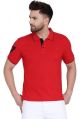 Cotton Polo Neck Half Sleeves Plain mens red polo tshirt