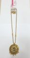 Brass Gold Plated Round Golden designer long chain necklace