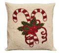 Handmade Christmas Candy Floss Beaded Cushion Cover