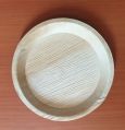 Brown Plain 10 inch round areca leaf plate