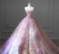 Saraswati Net Customised Customised baby pink wedding gown