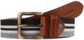 SCHARF Men's Twister Canvas Series Genuine Leather Belt BMC65