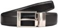 SCHARF Reversible PU Leather Belt for Men Size 28-42 BLACK Color