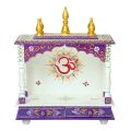 White & Purple Printed Wooden Temple