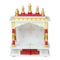 White & Red Printed Wooden Temple