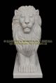 White Marble Lion Statue