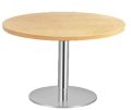 Metal & Wood Non Polished Brown Plain round table