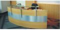 Metal & Wood Polished Rectangle Brown Plain rr-601 reception table