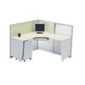 Glass Metal Wood Polished L Shape Available in Many Colors simple office workstation