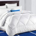 Linen Cotton White Plain quilted bed duvet