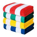Cotton Rectangle Multicolor Striped Pool Towels