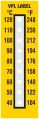 Nine Step Temperature Indicator Label